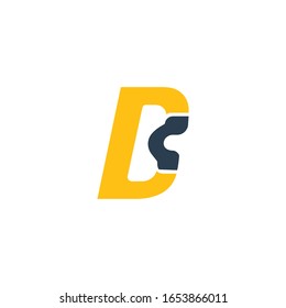 initial letter bc or cb logo vector design