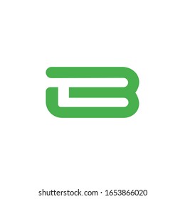 initial letter bc or cb logo vector design