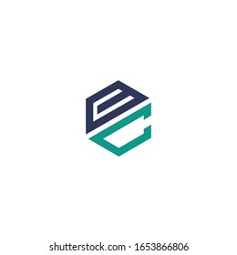 Plantilla de diseño de logotipo de letra inicial bc o cb