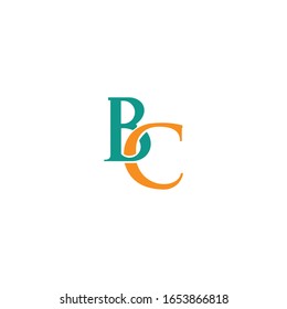 Plantilla de diseño de logotipo de letra inicial bc o cb