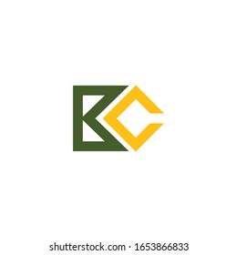 Initial letter bc or cb logo design template