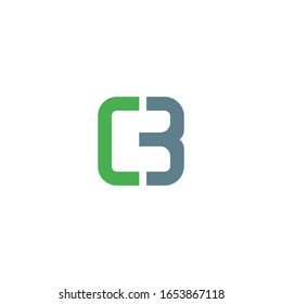 Initial letter bc or cb logo vector design template