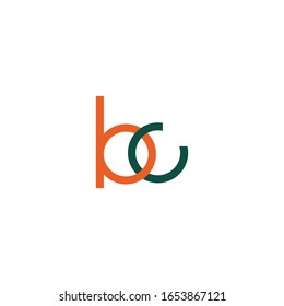 Initial letter bc or cb logo vector design template