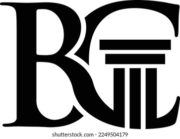 initial letter bc law firm logo