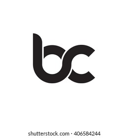 initial letter bc linked circle lowercase monogram logo black