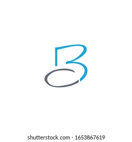 Plantilla de diseño vectorial de logotipo o logotipo cb de letra inicial