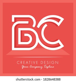 Letra inicial Diseño del logotipo de la carta BC. Ilustración vectorial del icono de Creative Modern B C Letters. Concepto De Logotipo De Letra BC Preparado Para Su Uso. Plantilla de diseño del vector del logotipo BC de la letra inicial.