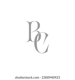 Leyenda inicial Diseño de logotipo BC Signo de símbolo creativo moderno