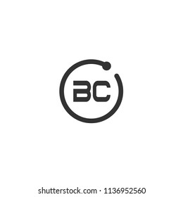 Initial Letter BC Logo Template Design
