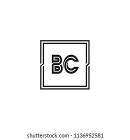 Initial Letter BC Logo Template Design