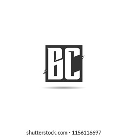 Initial Letter BC Logo Template Design