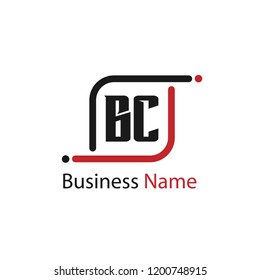 Initial Letter BC Logo Template Design