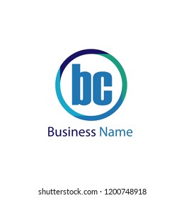 Initial Letter BC Logo Template Design