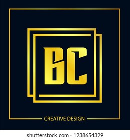 Initial Letter BC Logo Template Design
