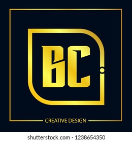 Initial Letter BC Logo Template Design