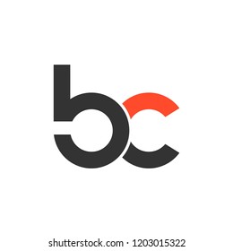 Initial letter BC lowercase logo design template