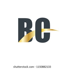 Initial Letter BC Overlapping Design Logo