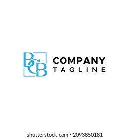 initial letter bcb logo with square outline	
 svg