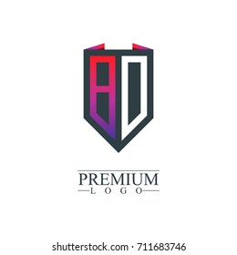Initial Letter BD Company Design Logo Template