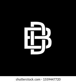 Initial letter BD or DB logo template with modern sacred heraldic symbol in flat design monogram illustration