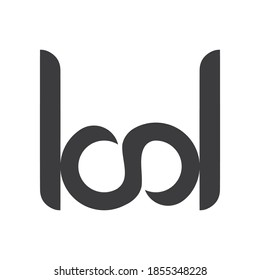 Initial letter bd or db logo vector design templates
