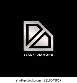 initial letter BD Gemstone shop diamond in vector. logo type