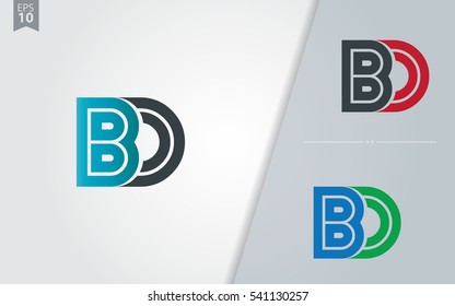 Initial Letter BD Linked Design Logo
