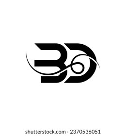

Letra inicial diseño del logotipo BD creativo símbolo moderno monograma