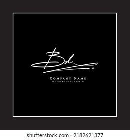 Initial Letter BD Logo - Handwritten Signature Logo