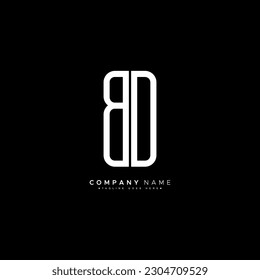 Initial Letter BD Logo - Minimal Alphabet Logo