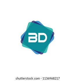 Initial Letter BD Logo Template Design