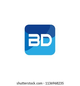 Initial Letter BD Logo Template Design