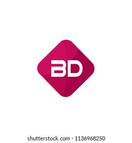Initial Letter BD Logo Template Design