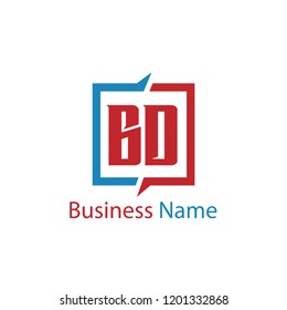Initial Letter BD Logo Template Design