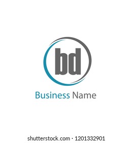 Initial Letter BD Logo Template Design