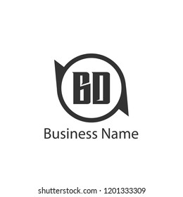 Initial Letter BD Logo Template Design