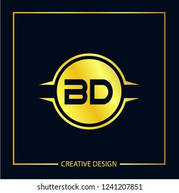 Initial Letter BD Logo Template Design