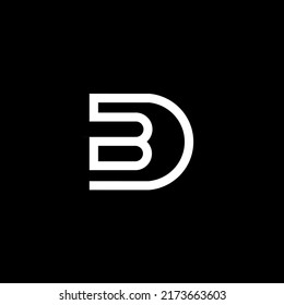 Initial letter BD monogram logo concept design