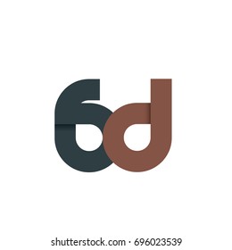 Initial Letter BD Rounded Design Logo