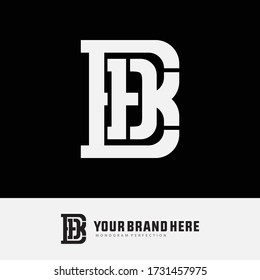 Initial letter BDK, BKD, DBK, DKB, KBD and KDB overlapping, interlock, monogram logo, white color on black background