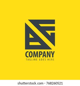 Initial Letter BE Design Logo