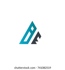 Initial Letter BE Linked Triangle Design Logo