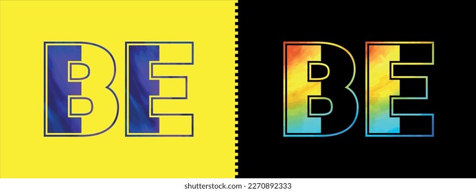 Initial letter BE logo Icon vector design template. Premium luxurious logotype for corporate business identity