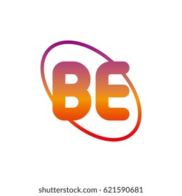 initial letter be logo on white background
