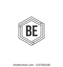 Initial Letter BE Logo Template Design