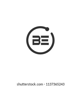 Initial Letter BE Logo Template Design