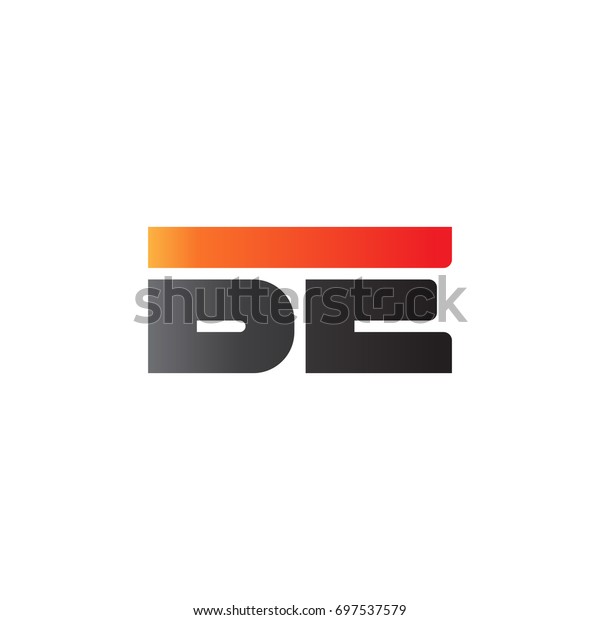 Initial letter BE, straight linked line bold logo,\
gradient fire red black\
colors