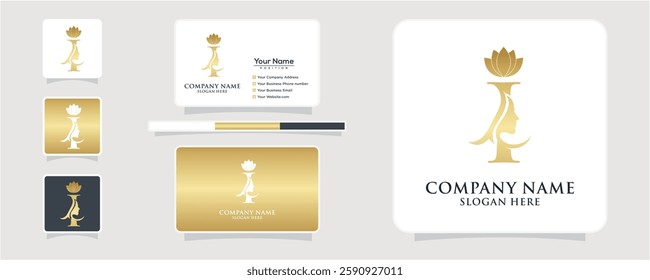Initial Letter I Beauty Face Logo Design Vector