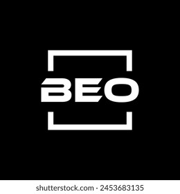 Initial letter BEO logo design. BEO logo design inside square.