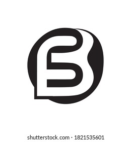 Initial letter bf logo or fb logo vector design template